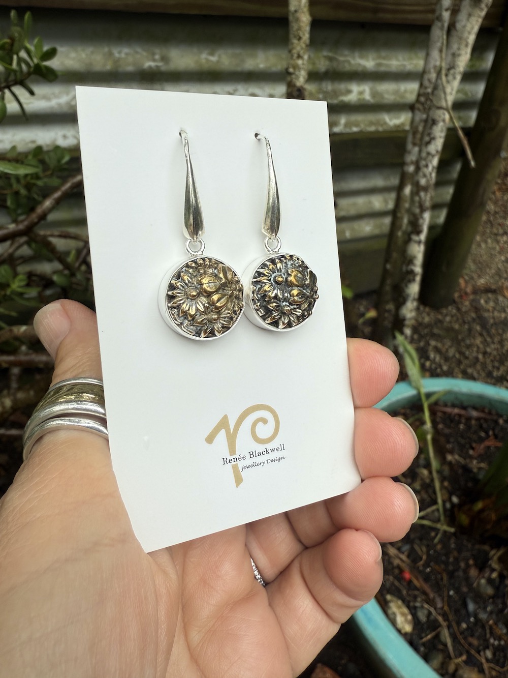 Renée's Pick-1800's Era Antique Button Earrings #MIV5 - Image 3