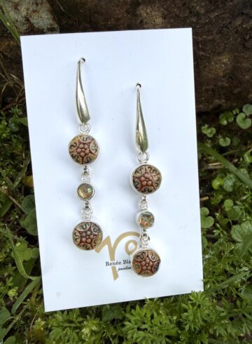 Delightful Vintage Czechoslovakian Button Earrings!   #AMA27