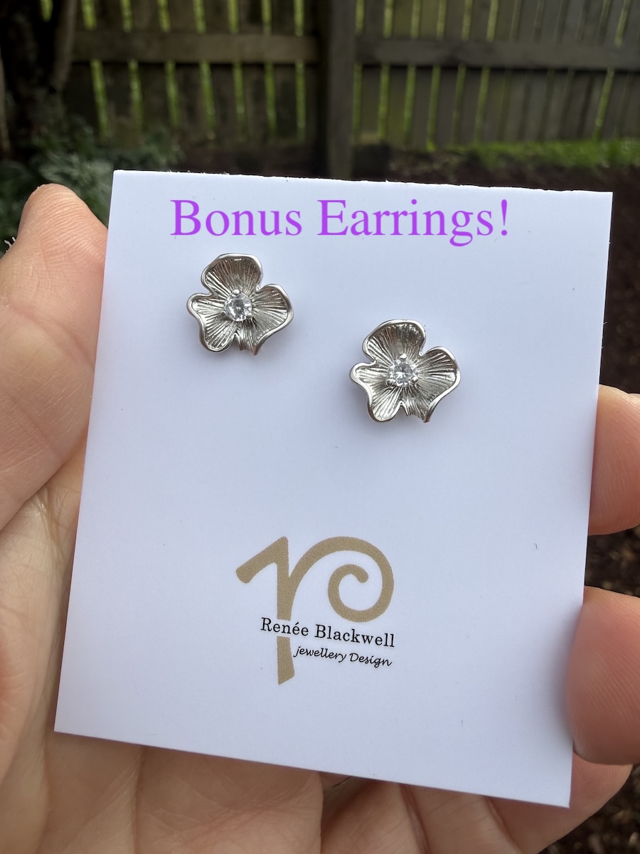 Renée's Pick! Vintage Czechoslovakian Button & Smoky Crystal Earrings-Includes Bonus Pair! #ABML99 - Image 6