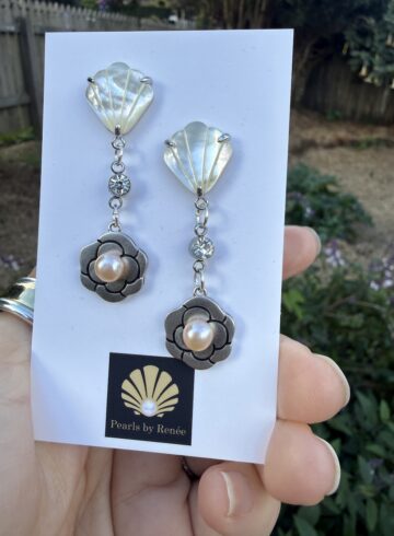 Uniquely Beautiful Pearl Stud/Post Earrings   #ITI23