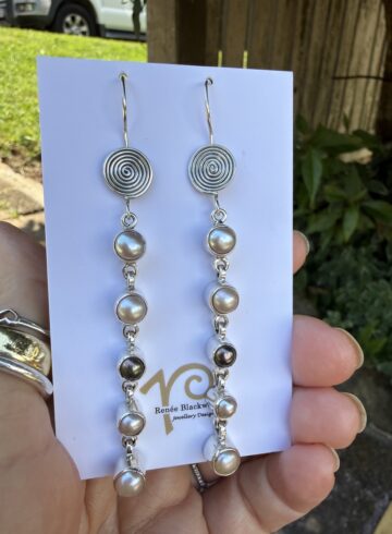 STUNNING! Five Drop-Pearl Earring Delights!   #M885
