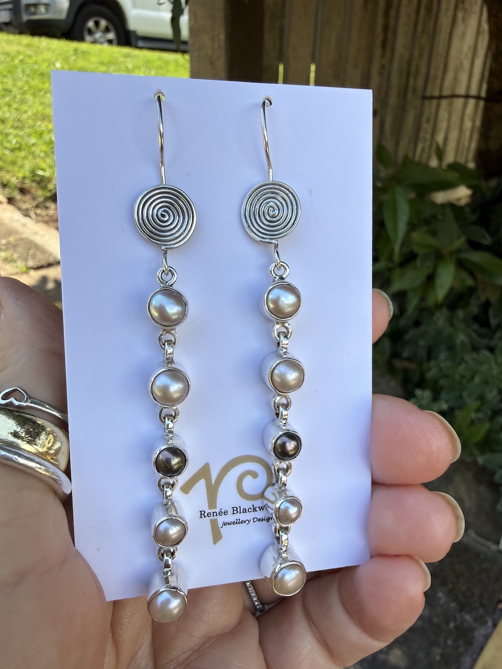 STUNNING! Five Drop-Pearl Earring Delights! #M885