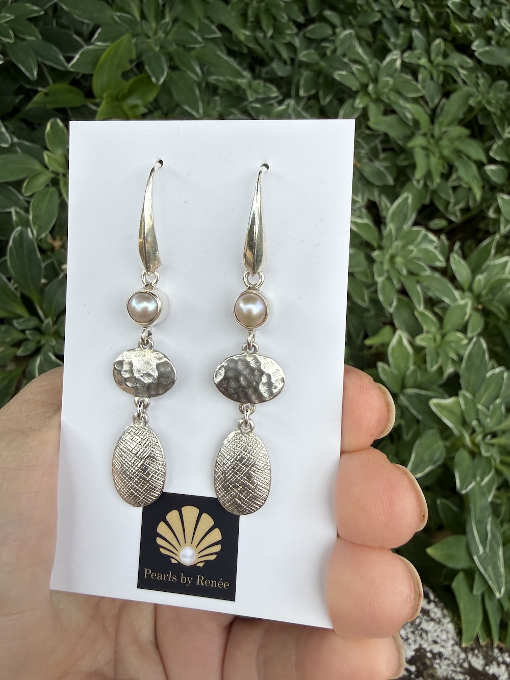 Lovely Pearl & Sterling Silver Earrings Fresh from the Studio! #AAO8