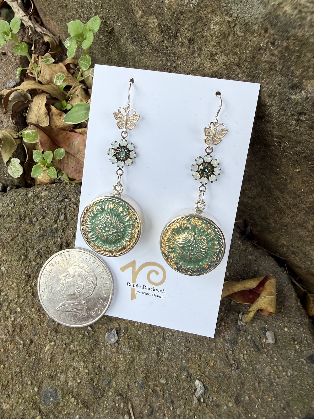 Magical Vintage Button Earring Treasures! #D4XZ - Image 2