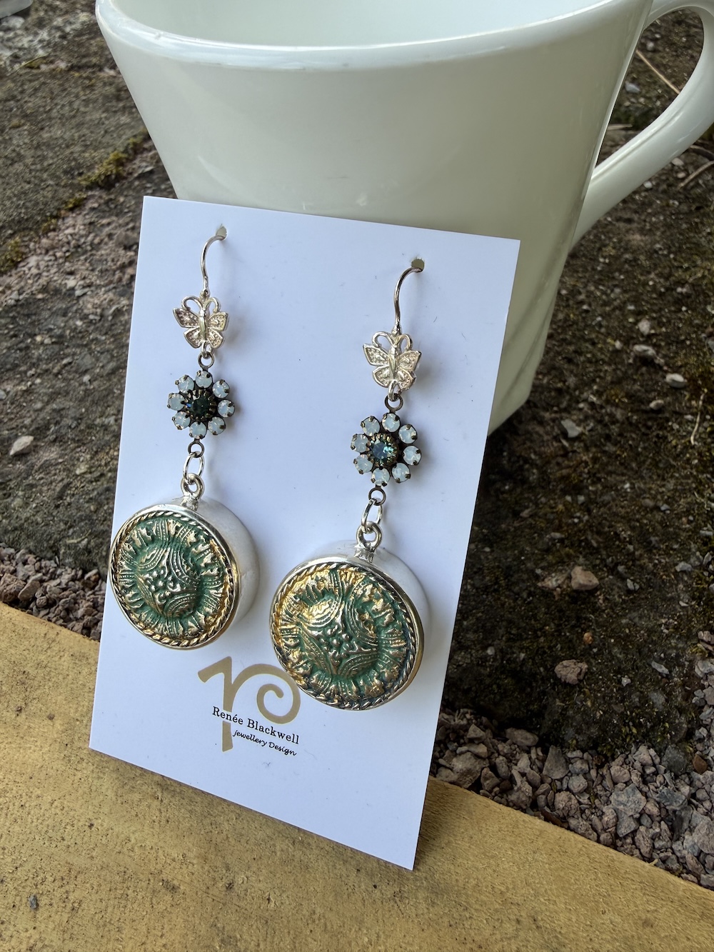 Magical Vintage Button Earring Treasures! #D4XZ - Image 5
