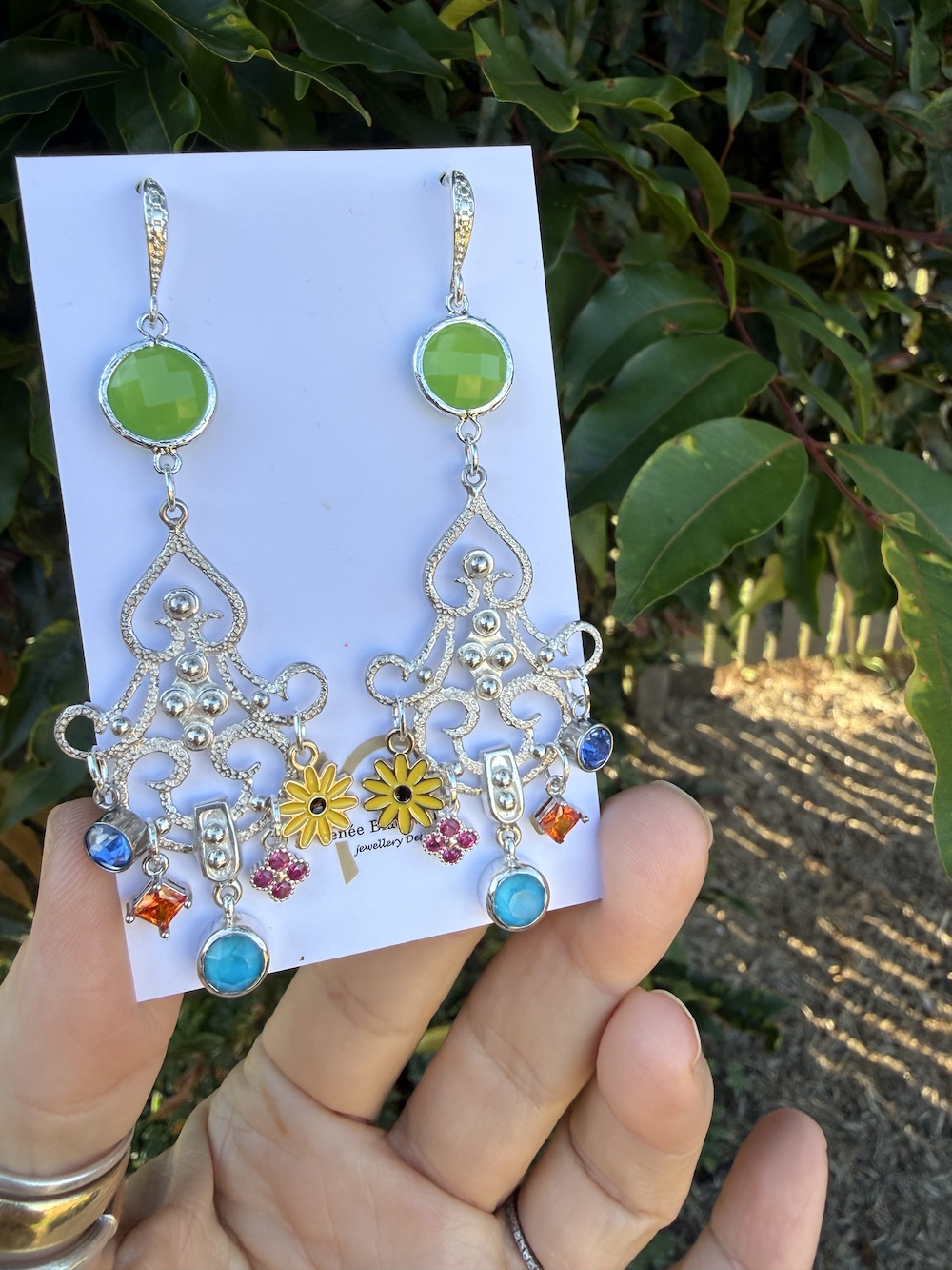 "Watermelon Blue" Colourful Earring Treasures! #OSW44 - Image 4