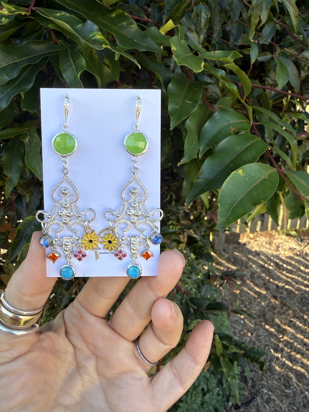 "Watermelon Blue" Colourful Earring Treasures! #OSW44 - Image 3