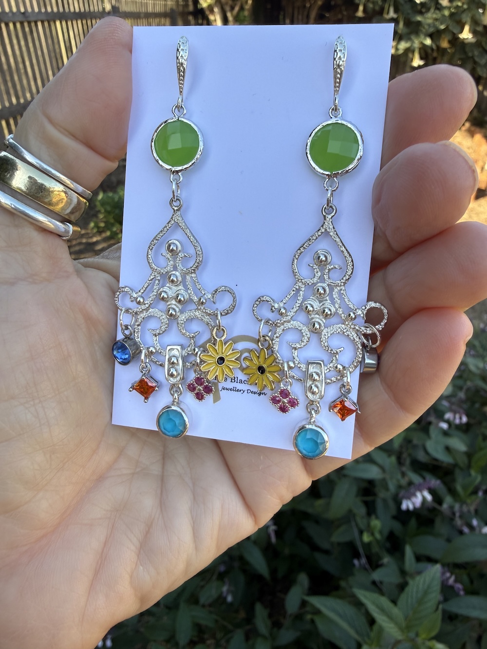 "Watermelon Blue" Colourful Earring Treasures! #OSW44 - Image 2