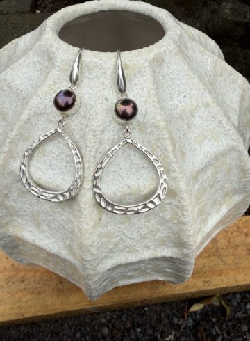 Chocolate/Mocha Pearl/Sterling Silver Earrings   #ED767