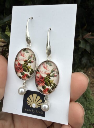 Rose & Pearl Earrings   #IOW2