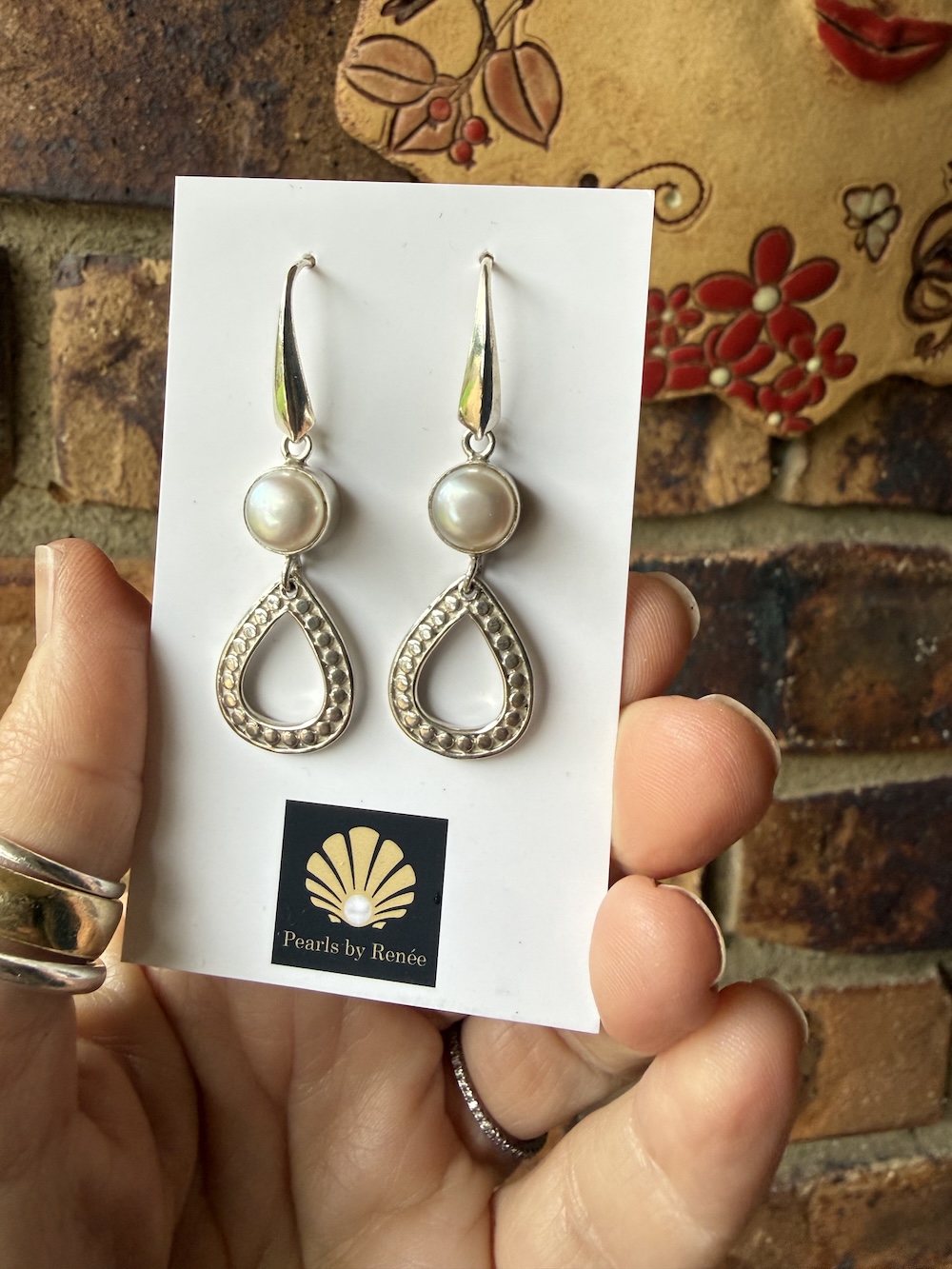 Pearl/Sterling Silver Earrings of the Week! #HCM33 - Image 3