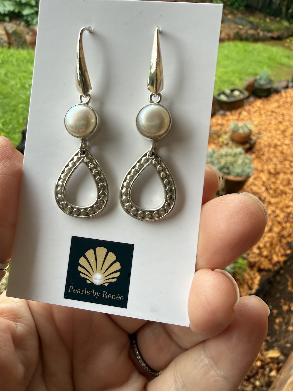Pearl/Sterling Silver Earrings of the Week! #HCM33 - Image 4