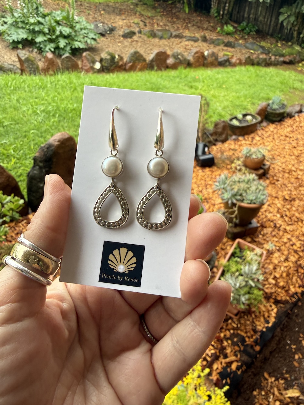 Pearl/Sterling Silver Earrings of the Week! #HCM33 - Image 2