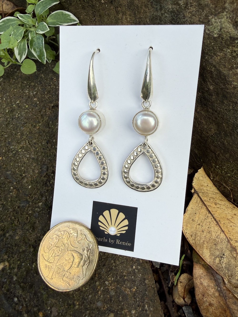 Pearl/Sterling Silver Earrings of the Week! #HCM33 - Image 3